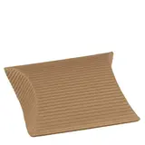 Boîte berlingot carton kraft ondulé 11 x 12 x 3,5 cm - Brun - Pochette cadeau carton - Lot de 10