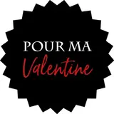 Etiquette Saint Valentin ø 35 mm Noire - Sticker Saint Valentin - Rouleau de 500