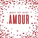 Étiquettes cadeaux adhésives “Pour toi avec amour” 3,5 x 3,5 cm – Paquet de 500