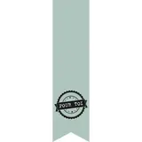 Étiquettes adhésives pour sacs Pour toi - Vert eau / Noir - L 35 x H 135 mm - Paquet de 200