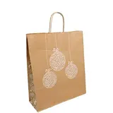 Sacs kraft à motif de Noël Natale