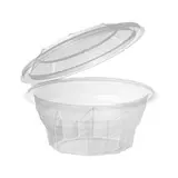 Bol salade avec couvercle 750 ml plastique transparent ø 17 x 8,5 cm - Bol plastique avec couvercle - Lot de 75