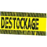 Banderole DÉSTOCKAGE jaune/noir 15 cm x 10 m