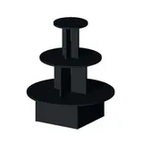 Présentoir 3 niveaux rond noir mat ø 102 x 117 cm - Présentoir central - Présentoir pyramide
