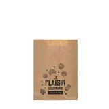 Sac croissant papier kraft brun 12 x 5 x 17 cm Le plaisir gourmand - Sachet viennoiserie - Lot de 1000