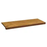 Tablette bois massif brun L100 x P31,8 cm - Modèle d'étagère pour boutique