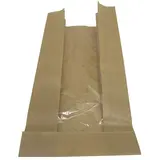 Sachet kraft avec fenêtre 3,5 kg 23 + 10 x 34 cm - Sac kraft sans poignée - Lot de 1000