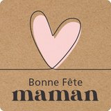 Étiquettes cadeaux adhésives Bonne Fête maman