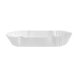 Caissette papier ingraissable ovale 115 x 55 x 25 mm - Caissette gâteau - Caissette pâtisserie - Blanc - Lot de 1000