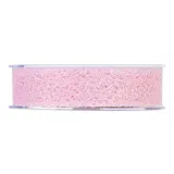 Ruban en maille alvéolé rose pâle 25 mm x 20 m polyester - Ruban décoratif - Ruban cadeau