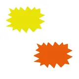 Eclaté fluo effaçable à sec 12 x 8 cm Jaune fluo / Orange fluo - Paquet de 100