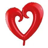 Ballon Coeur rouge 109 x 90 cm - Ballon Saint Valentin