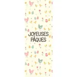 Affiche vitrine Joyeuses Pâques 42 x 115 cm pastel