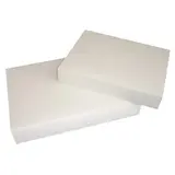 Boite traiteur carton blanc 43 x 29 x 6 cm - Boite plateau traiteur - Boîte pâtissière - Lot de 50