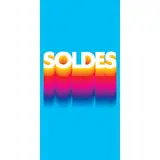 Affiche verticale Soldes Arc-en-ciel 40 x 80 cm