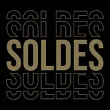 Affiche Soldes magasin carrée 38 x 38 cm - Affiche promo - Noir/Or