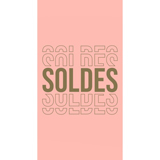Affiche Soldes pour magasin grand format 80 x 150 cm - Rose/Or
