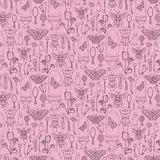 Papier cadeau kraft violet/rose Cabinet de curiosité 70 cm x 50 m 60g/m²