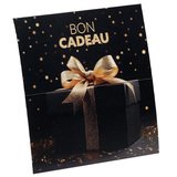 Bons cadeaux Cadeau de Noël avec noeud noir et or + enveloppe - Paquet de 12