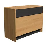 Comptoir magasin bois mélaminé Easy Chêne Corbridge - 117 x 51 x 88 cm