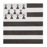 Serviettes ouate Drapeau Breton - 40 x 40 cm