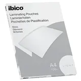 Pochettes de plastification à chaud A4 80 microns brillantes Ibico© - Paquet de 100