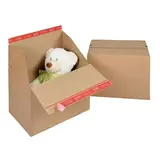 Carton d'expédition Colompac à fond auto et fermeture adhésive 39,4x29,4x28,7 cm - Boîte carton - Lot de 10
