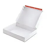 Carton d'expédition aller-retour blanc fermeture adhésive 44,5x37,9x8 cm - Boîte d'expédition blanche  - Lot de 20