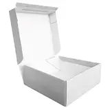 Carton d'expédition aller-retour blanc fermeture adhésive 44,5x37,9x19,5 cm - Boîte d'expédition blanche - Lot de 15
