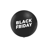 Ballon géant latex noir Black Friday ø 91 cm impression double face