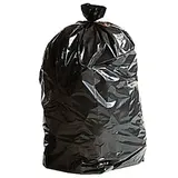 Sacs poubelle 110L noirs avec lien à nouer en PEBD 35µ, rouleau de 25 sacs