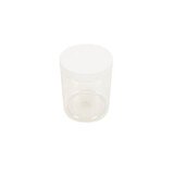 Pot PET cylindrique transparent avec couvercle vissant blanc - 300 ml - carton de 212 unités