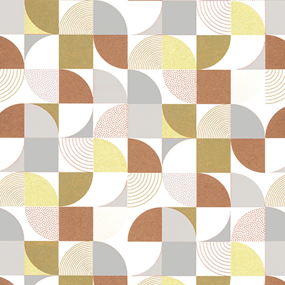 Papier cadeau patchwork seventies 70 cm x25 m 65g/m², gris / brun / blanc