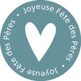 Étiquettes Fête des Pères, étiquettes cadeaux Fête des Pères ø 35 mm, bleu / blanc