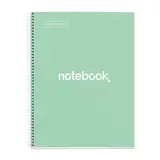 Bloc note Notebook A4 Emotion 80F Quadrillé 5x5 90g - Menthe