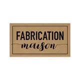 Étiquettes cadeaux adhésives rectangulaires Fabrication maison brun/noir 45 x 25 mm – Paquet de 500