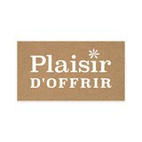 Étiquettes cadeaux adhésives rectangulaires Plaisir d'offrir brun/blanc 45 x 25 mm – Paquet de 500