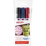 Feutres calligraphie Edding E-1455 assortis – Pointe 1,5 à 3 mm – Paquet de 3