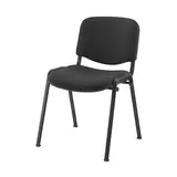 Chaise de réunion visiteur empilable IBIZA tissu noir - Siège professionnel