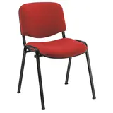 Chaise de réunion visiteur empilable IBIZA tissu rouge - Siège professionnel