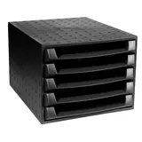 Module de classement 5 tiroirs Eco Black noir 38,7 × 28,4 × 21,8 cm