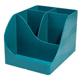 Pot à crayons Pen-Wave Skandi bleu pacifique 16 × 12 × 11 cm - 5 compartiments