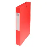 Boîte de classement A4 Dos 40 mm fermeture élastique carte lustrée Exabox - Rouge