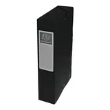 Boîte de classement A4 Dos 60 mm fermeture élastique carte lustrée Exabox - Noir
