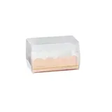Boîte macarons Rose / Or PET 16 x 5 x 5 cm – 6 à 7 macarons - Emballage macarons - Lot de 10