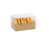 Boîte macarons Brune PET 8 x 5 x 5 cm – 2 à 3 macarons - Emballage macarons - Lot de 10