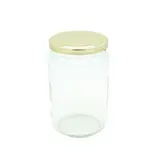 Bocal en verre 750ml avec couvercle or ø82mm – Paquet de 6