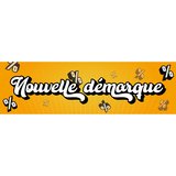 Affiche NOUVELLE DÉMARQUE pop 80 x 25 cm papier ½ mat 170g - pour vitrines et corners de soldes mode