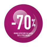 Sticker Soldes “-70%” Rose – Pastille adhésive ø10mm - Lot de 500