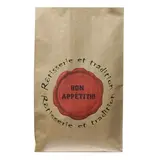 Sachet poulet rôti ingraissable papier kraft 18 + 7 x 35 cm – Brun – Sac Poulet - Carton de 500